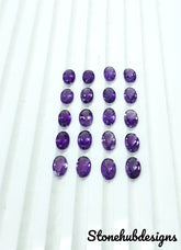 3X4MM, 3X5MM, 4X6MM, 5X7MM Natural Amethyst Faceted Oval cut Gemstone, AAA Amethyst Oval Purple Color Calibrated Size For Jewelry Making
