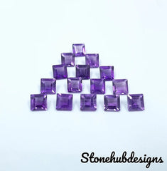 Natural Amethyst Faceted Cushion Cut Gemstone, AAA Purple Amethyst faceted Cushion Cut Calibrated loose gemstones For Jewelry