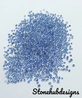 1.20MM, 1.30MM, 1.40MM Natural Blue Sapphire Faceted Round Diamond Cut Calibrated Gemstones, AAA Quality blue sapphire Round Cut For Jewelry