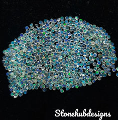 2MM, 2.50MM Ethiopian Opal Faceted Round Cut Gemstone | AAA Natural Ethiopian Opal Multi Fire Round Loose Calibrated Stone For Jewelry