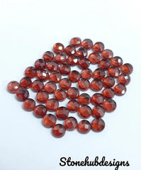 Natural Garnet Round Rose Cut Gemstone, AAA Quality Loose Garnet Faceted Rose Cut Round Loose Stone For Jewelry