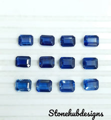 Natural Kyanite Faceted Octagon Cut Gemstone, AAA Blue Kyanite Octagon Loose Calibrated Cut Gemstone For Jewelry