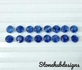 AAA Blue Kyanite Gemstone, Faceted Round Cut, Loose Stone (7MM, 8MM)