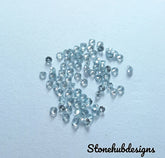 1.50MM, 2MM, 2.50MM Natural Blue Zircon Faceted Round Shape Loose Gemstones, AAA Blue Zircon Round Loose Calibrated Cut Stone For Jewelry