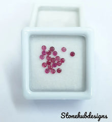 2MM Natural Ruby Faceted Round Loose Gemstone, 100% Natural genuine RUBY Round Faceted gemstone, Pink Ruby Faceted Round Loose Gemstone