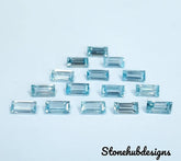 3x6MM Natural Blue Zircon Faceted Baguette Shape Loose Gemstones, AAA Quality Blue Zircon Baguette cut Loose For Jewelry Making