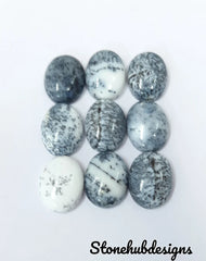 Natural Dendrite Opal Oval Cabochon Gemstone, CALIBRATED Loose Stone Cab, AAA Dendrite Opal Smooth Oval Cabs For Jewelry