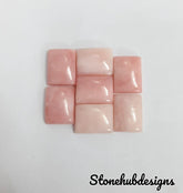Natural Pink Opal Smooth Octagon Cabochon Gemstone, Opal Octagon Shape Smooth Polished Gemstones Lot For Earring Ring And Jewelry