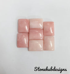 Natural Pink Opal Smooth Octagon Cabochon Gemstone, Opal Octagon Shape Smooth Polished Gemstones Lot For Earring Ring And Jewelry
