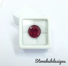 11MM, 12MM, 13MM, 14MM, 15MM RUBY Faceted Round Loose Gemstone, AAA GF Ruby Round Faceted Loose Stone For Jewelry