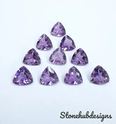 5MM, 6MM, 7MM, 8MM, 9MM, 10MM Natural Amethyst Faceted Trillion Cut Gemstone, AAA quality Amethyst loose gemstones For Jewelry Making