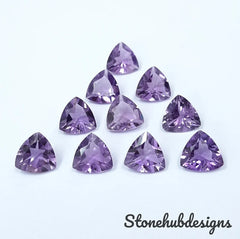 5MM, 6MM, 7MM, 8MM, 9MM, 10MM Natural Amethyst Faceted Trillion Cut Gemstone, AAA quality Amethyst loose gemstones For Jewelry Making