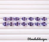 3X5MM, 4X6MM Natural Tanzanite Faceted Oval Cut Gemstone, AAA Quality Blue Tanzanite faceted Oval Gemstones For jewelry