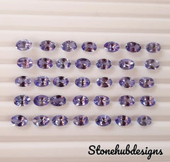 3X5MM, 4X6MM Natural Tanzanite Faceted Oval Cut Gemstone, AAA Quality Blue Tanzanite faceted Oval Gemstones For jewelry