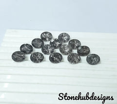 8x10MM, 9x11MM, 10x12MM Natural Black Rutile Faceted Oval Gemstone, AAA Quality Black Rutile Quartz Oval Cut superb stone for jewelry
