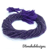 2-2.50MM Natural Amethyst micro cut Faceted Rondelle Beads, Blue AAA Amethyst Beads| tiny Amethyst beads for jewelry