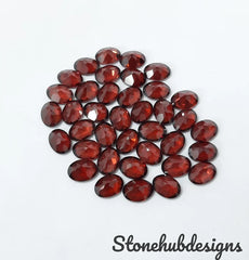 4x6MM, 5x7MM, 6x8MM Natural Red Garnet Faceted Oval Cut Gemstone, AAA Garnet Red Oval Cut color loose gemstone for Jewelry Making