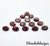 4x6MM, 5x7MM, 6x8MM Natural Red Garnet Faceted Oval Cut Gemstone, AAA Garnet Red Oval Cut color loose gemstone for Jewelry Making