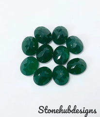 12x16MM, 13x18MM, 15x20MM Natural Green Onyx faceted Oval Cut Gemstone, AAA Green Onyx faceted Oval Cut Loose Calibrated Stone For jewelry