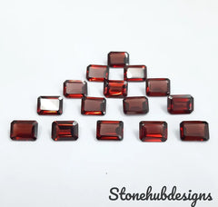 7x9MM, 8x10MM Natural Red Garnet Faceted Octagon Cut Gemstone, AAA Mozambique Garnet Faceted Octagon Cut loose for Jewelry Making