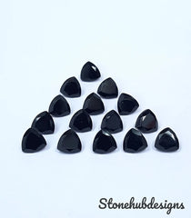 6MM, 7MM, 8MM, 9MM, 10MM Natural Black Spinel Faceted Trillion gemstone, 100% Natural AAA Quality Black Spinel Trillion Faceted For Jewelry