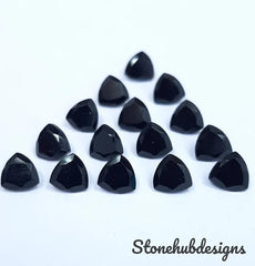 6MM, 7MM, 8MM, 9MM, 10MM Natural Black Spinel Faceted Trillion gemstone, 100% Natural AAA Quality Black Spinel Trillion Faceted For Jewelry