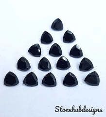 6MM, 7MM, 8MM, 9MM, 10MM Natural Black Spinel Faceted Trillion gemstone, 100% Natural AAA Quality Black Spinel Trillion Faceted For Jewelry