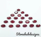 3X4MM, 3X5MM, 4X6MM, 5X7MM RUBY Faceted Oval Cut Loose Gemstone, AAA Quality Glass Field Ruby Faceted Loose Gemstone For Jewelry Making