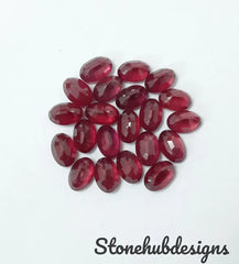 3X4MM, 3X5MM, 4X6MM, 5X7MM RUBY Faceted Oval Cut Loose Gemstone, AAA Quality Glass Field Ruby Faceted Loose Gemstone For Jewelry Making