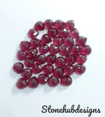 4MM, 5MM, 6MM, 7MM, 8MM, 9MM, 10MM RUBY Faceted Heart Shape Loose Gemstone, Ruby Heart Faceted Loose Gemstone, GF Ruby Faceted Loose Stone