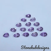 3x5MM, 4x6MM, 5x7MM Natural Amethyst faceted Pear Cut Gemstone, AAA Purple Color Amethyst Pear loose Calibrated Size For Jewelry Making