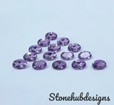 3X5MM, 4X6MM, 5X7MM Natural Amethyst Faceted Oval cut Gemstone, AAA Purple Color Amethyst Oval Cut Calibrated Size For Jewelry