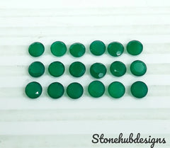 3MM, 3.50MM, 4MM, 4.50MM, 5MM, 6MM Natural GREEN ONYX Faceted Round Cut gemstone, AAA Green Onyx Faceted Round Calibrated Cut For Jewelry