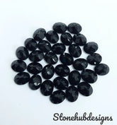 7x9MM, 8x10MM, 9x11MM, 10x12MM Natural Black Onyx faceted Oval Cut Gemstone, AAA BLACK ONYX faceted Oval Loose Calibrated Cut For jewelry