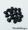 Natural Black Onyx Oval Cabochon Gemstone, AAA BLACK ONYX Smooth Oval Flat Back Cabochon Gemstone For Jewelry