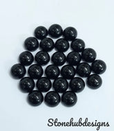 12MM, 13MM, 14MM, 15MM, 16MM Natural Black Onyx Round Cabochon Calibrated size Loose Gemstone , AAA BLACK ONYX Round cabochon for jewelry