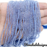 2-2.50MM Natural Tanzanite Faceted Micro Cut Rondelle Beads, AAA Blue Tanzanite Faceted Rondelle Tiny beads For Jewelry