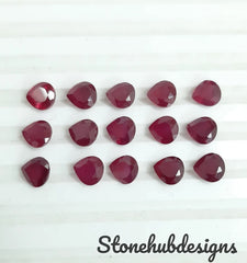 4MM, 5MM, 6MM, 7MM, 8MM, 9MM, 10MM RUBY Faceted Heart Shape Loose Gemstone, Ruby Heart Faceted Loose Gemstone, GF Ruby Faceted Loose Stone