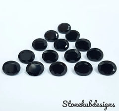 7x9MM, 8x10MM, 9x11MM, 10x12MM Natural Black Onyx faceted Oval Cut Gemstone, AAA BLACK ONYX faceted Oval Loose Calibrated Cut For jewelry