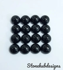 7MM, 8MM, 9MM, 10MM, 11MM Natural Black Onyx Round Cabochon Gemstone, AAA Black Onyx round smooth loose gemstone for jewelry