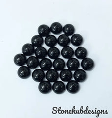 12MM, 13MM, 14MM, 15MM, 16MM Natural Black Onyx Round Cabochon Calibrated size Loose Gemstone , AAA BLACK ONYX Round cabochon for jewelry