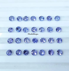 2.50MM, 3MM, 4MM Natural Tanzanite Faceted Round Cut Gemstone, AAA Tanzanite Gemstones, jewelry making tanzanite round cut, loose tanzanite