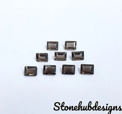 4x6MM, 5x7MM, 6x8MM Natural Smoky Quartz Faceted Octagon Cut Gemstone, AAA Smoky Quartz Octagon Cut for jewelry