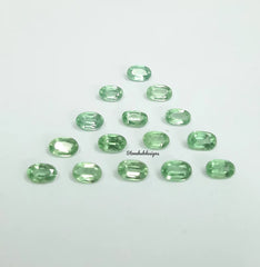 6x8MM Natural Mint Green Kyanite Faceted Oval Cut Gemstone, AAA Quality Rare Green Mint Kyanite Oval Cut For Jewelry