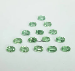 6x8MM Natural Mint Green Kyanite Faceted Oval Cut Gemstone, AAA Quality Rare Green Mint Kyanite Oval Cut For Jewelry