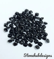 4MM, 5MM, 6MM Natural Black Onyx Faceted Cushion gemstone, 100% Natural AAA Quality Black Onyx Cushion Faceted Loose Gemstone