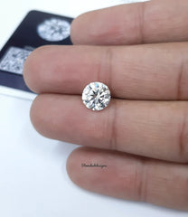 11MM, 12MM Moissanite Faceted Round Cut Gemstone, Loose White Moissanite Faceted Round Cut Gemstone For Jewelry