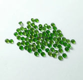 Natural Green Chrome Diopside Faceted Round Cut Loose Gemstone, AAA Quality Green Chrome Diopside Round Cut for Jewelry
