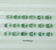 3x5MM, 4x6MM, 5x7MM Natural Mint Green Kyanite Faceted Oval Cut Gemstone, AAA Quality Rare Green Mint Kyanite Oval Cut For Jewelry