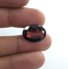 10X14MM, 12X16MM, 13X18MM, 15X20MM Natural Garnet Faceted Oval Cut Gemstone, AAA Mozambique Red Garnet Oval Calibrated Gemstone for Jewelry